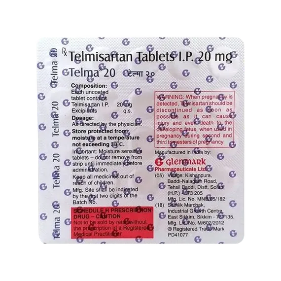 telma 20 tablet 30's